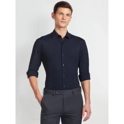 Arrow New York Navy Cotton Slim Fit Shirt-picture-33