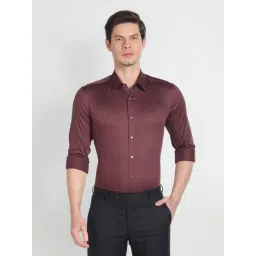 Arrow New York Red Cotton Slim Fit Shirt-picture-19
