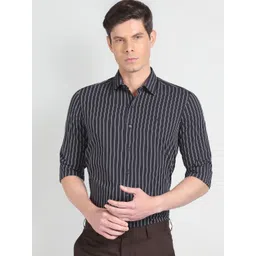 Arrow New York Slim Fit Striped Formal Shirt-picture-11