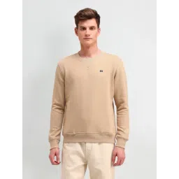 Arrow Sport Beige Cotton Regular Fit Sweatshirt-picture-27
