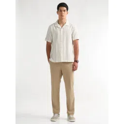 Arrow Sport Beige Striped Regular Fit Shirt image 5