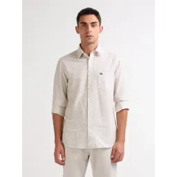 Arrow Sport Brown Cotton Slim Fit Printed Shirt-picture-11