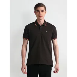 Arrow Sport Grey Cotton Regular Fit Polo T-Shirt-picture-14
