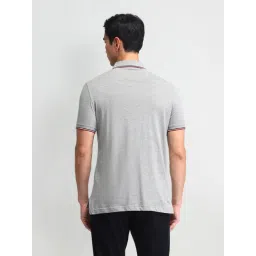 Arrow Sport Grey Cotton Regular Fit Polo T-Shirt image 2