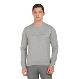 Arrow Sport Grey Cotton Regular Fit SweatShirt-picture-18