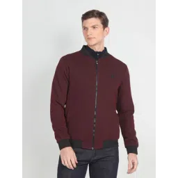 Arrow Sport Maroon Regular Fit Bomber Jacket-picture-34