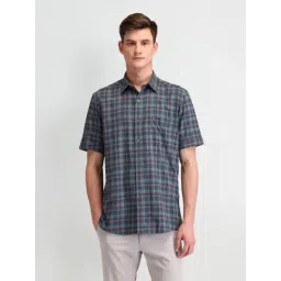 Arrow Sport Medium Grey Cotton Regular Fit Checks Shirt-picture-25