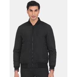 Arrow Sport Men Black Solid Bomber Jacket-picture-30