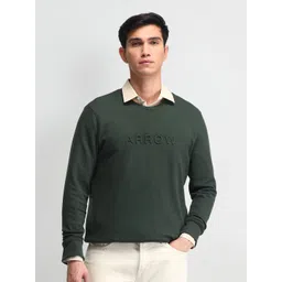 Arrow Sport Men Brand Logo Printed Cotton Round Neck Sweatshirt-picture-36