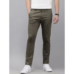 Arrow Sport Men Checked Slim Fit Trousers-picture-30