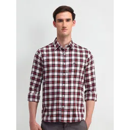 Arrow Sport Men Classic Tailored Fit Opaque Checked Casual Shirt-picture-34