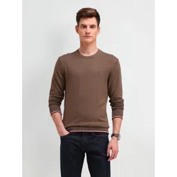 Arrow Sport Men Cotton Round Neck Long Sleeves Casual Pullover-picture-23