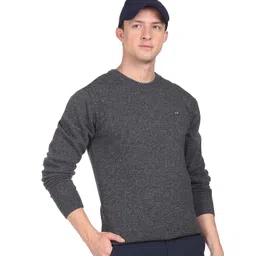 Arrow Sport Men Crew Neck Heathered Pullover-picture-16