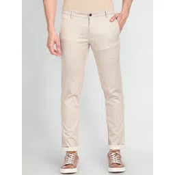 Arrow Sport Men Geometric Woven Design Slim Fit Low-Rise Chinos Trousers-picture-24