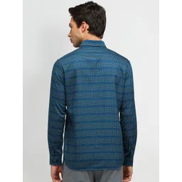 Arrow Sport Men Manhattan Slim Fit Horizontal Stripes Opaque Striped Casual Shirt image 5