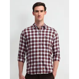 Arrow Sport Men Manhattan Slim Fit Opaque Checked Casual Shirt-picture-17