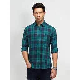 Arrow Sport Men Manhattan Slim Fit Opaque Checked Casual Shirt-picture-36