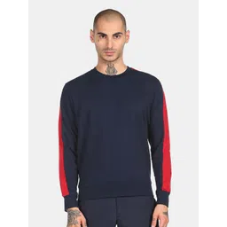 Arrow Sport Men Navy Blue Solid Sweatshirt-picture-27