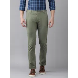Arrow Sport Men Olive Green Original Slim Fit Trousers-picture-26