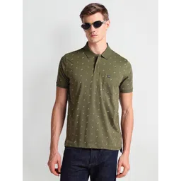 Arrow Sport Men Printed Polo Collar Pockets T-shirt-picture-38