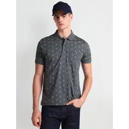 Arrow Sport Men Printed Polo Collar Pockets T-shirt-picture-40