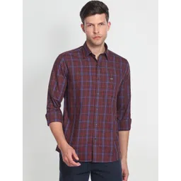 Arrow Sport Men Pure Cotton Manhattan Slim Fit Checked Casual Shirt-picture-38