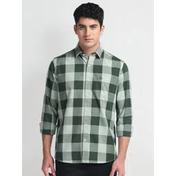Arrow Sport Men Slim Fit Buffalo Checks Opaque Checked Casual Shirt-picture-23