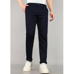 arrow sport Men Slim Fit Dark Blue Polyester Trousers-picture-14