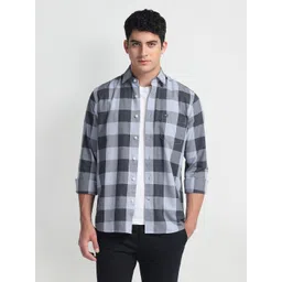Arrow Sport Men Slim Fit Gingham Checks Opaque Checked Casual Shirt-picture-26