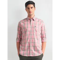 Arrow Sport Men Slim Fit Opaque Checked Casual Shirt-picture-32