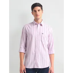 Arrow Sport Men Slim Fit Opaque Striped Casual Shirt-picture-20