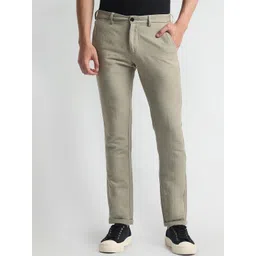 Arrow Sport Men Smart Slim Fit Cotton Linen Trousers-picture-40