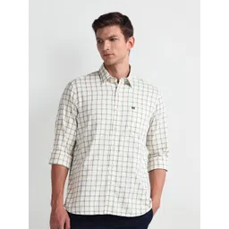 Arrow Sport Men Smart Spread Collar Tartan Checked Cotton Slim Fit Casual Shirt-picture-10