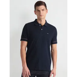 Arrow Sport Men Solid Polo Collar Cotton Tshirt-picture-44
