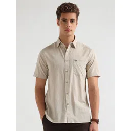 Arrow Sport Men Solid Spread Collar Pure Cotton Casual Shirt-picture-10