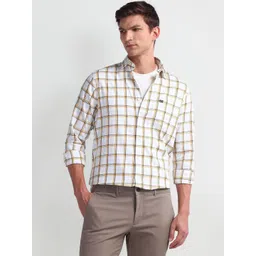 Arrow Sport Men Tartan Checked Cotton Slim Fit Casual Shirt-picture-42