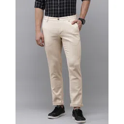 Arrow Sport Men Textured Slim Fit Mid-Rise Trousers-picture-42