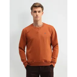 Arrow Sport Orange Cotton Regular Fit Sweatshirt-picture-38