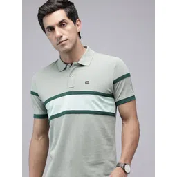 Arrow Sport Striped Polo Collar Pure Cotton T-shirt-picture-28