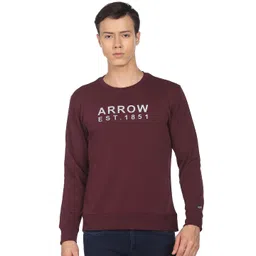 Arrow Sport Typography Printed Crew Neck Pullover Sweatshirt-picture-14