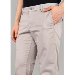 arrow sport Men Slim Fit Beige Polyester Trousers image 5