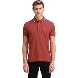 arrow sports Arrow Men's Solid Half Sleeves Regular fit Cotton Polo Shirt Maroon-picture-38