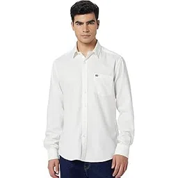 arrow sports Arrow Sport Mens White Solid Collared Neck Long Sleeve Men's Shirts-picture-13