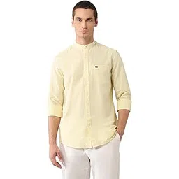 arrow sports Men's Slim Fit Pure Cotton Mandarin Collar Shirt-picture-15
