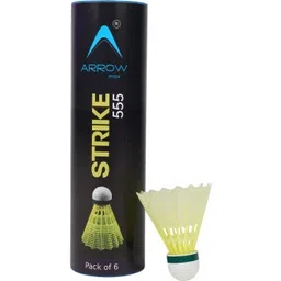 arrowmax Shuttle cork Badminton Shuttle Basic Nylon Plastic Shuttlecock Plastic Shuttle - Yellow-picture-10
