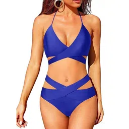 ARSH LIFESTYLE Quick-Dry Halter Neck Swim Bikini Set-picture-17