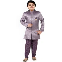 Arshia Fashions Boys Self Design Ethnic Sherwani Set-picture-24