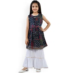Arshia Fashions Girls Floral Printed Regular Kurti with Sharara-picture-21