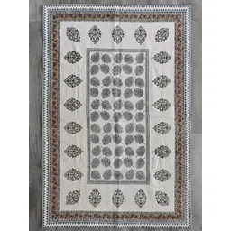 Art Avenue Beige & Green Ethnic Motifs Printed Cotton Carpet-picture-39