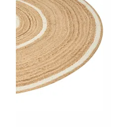 Art Avenue Christchurch Beige Circular Shaped Hemp Carpet image 5